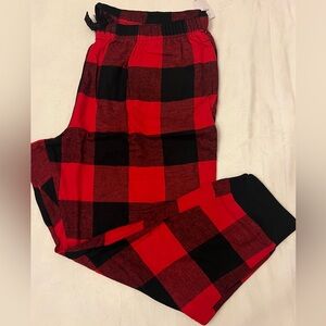 NWT XL Old Navy Red Plaid Flannel Pants